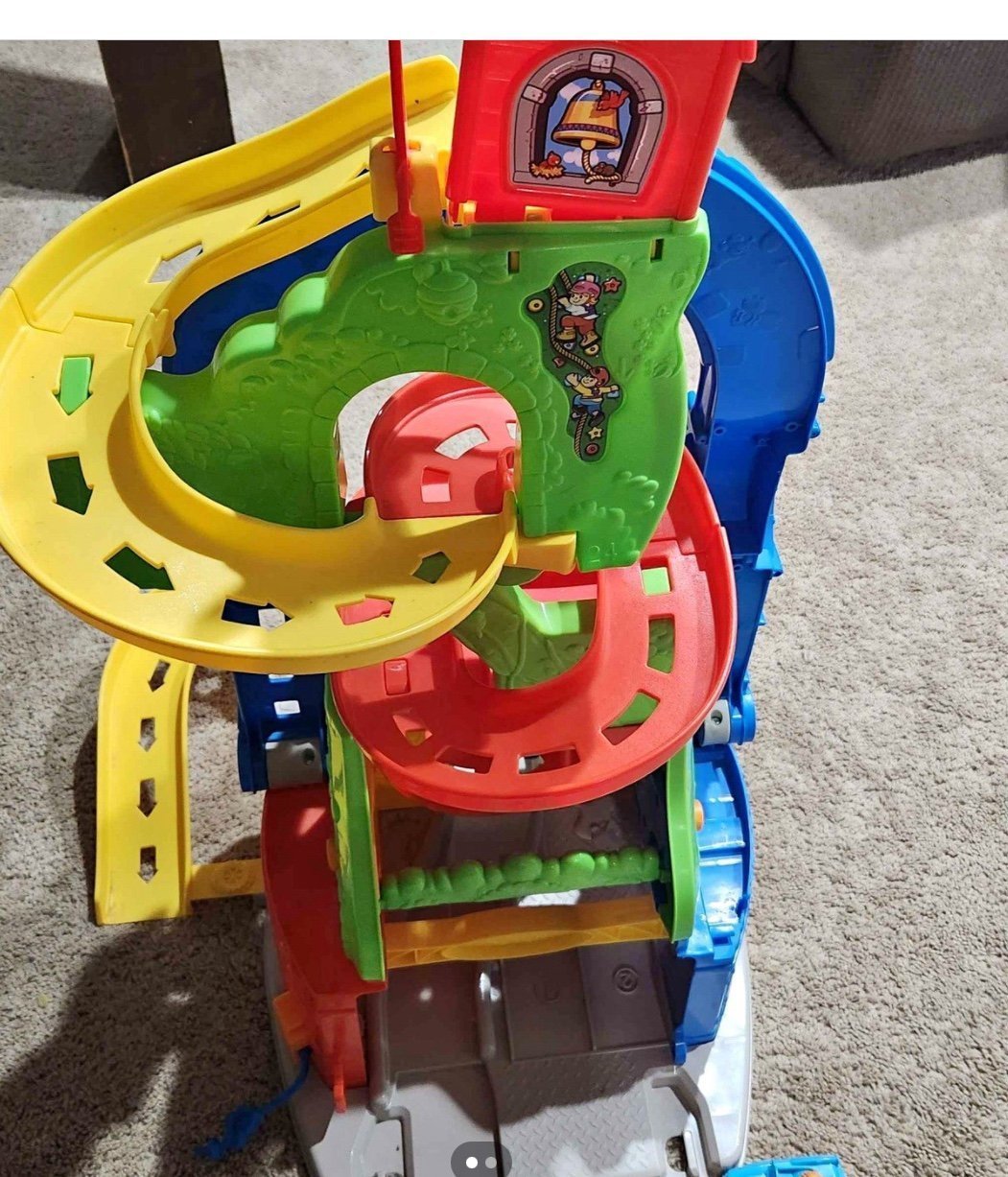 Fisher-Price little people Toddler ToySit n Stand Skyway race track playset.