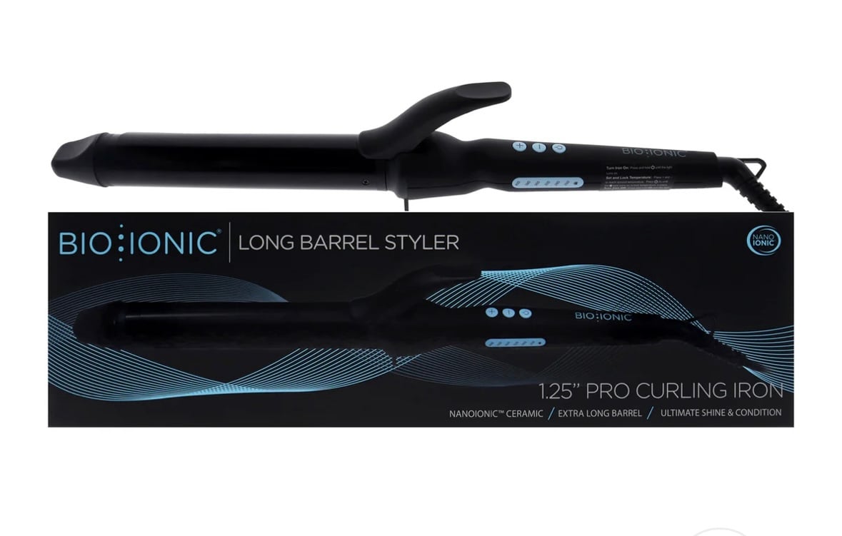 Bio Ionic Long Barrel Styler 1.25” Pro Curling Iron New