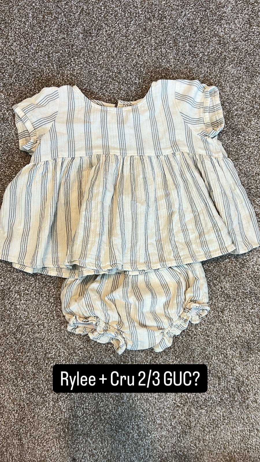 Rylee + Cru Striped Jane Blouse and Bloomers