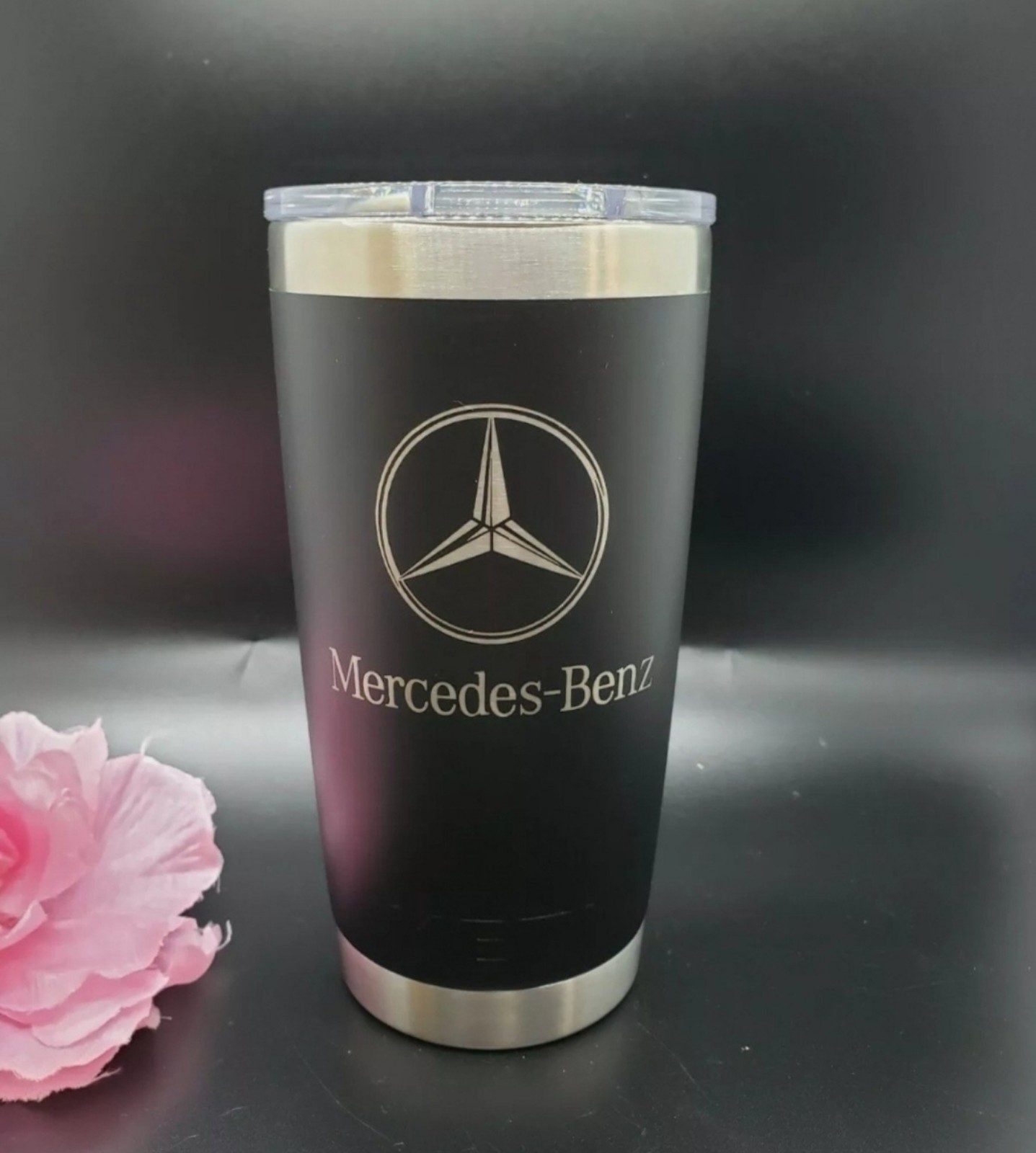 Laser engraved yeti tumbler 20oz (Mercedes).