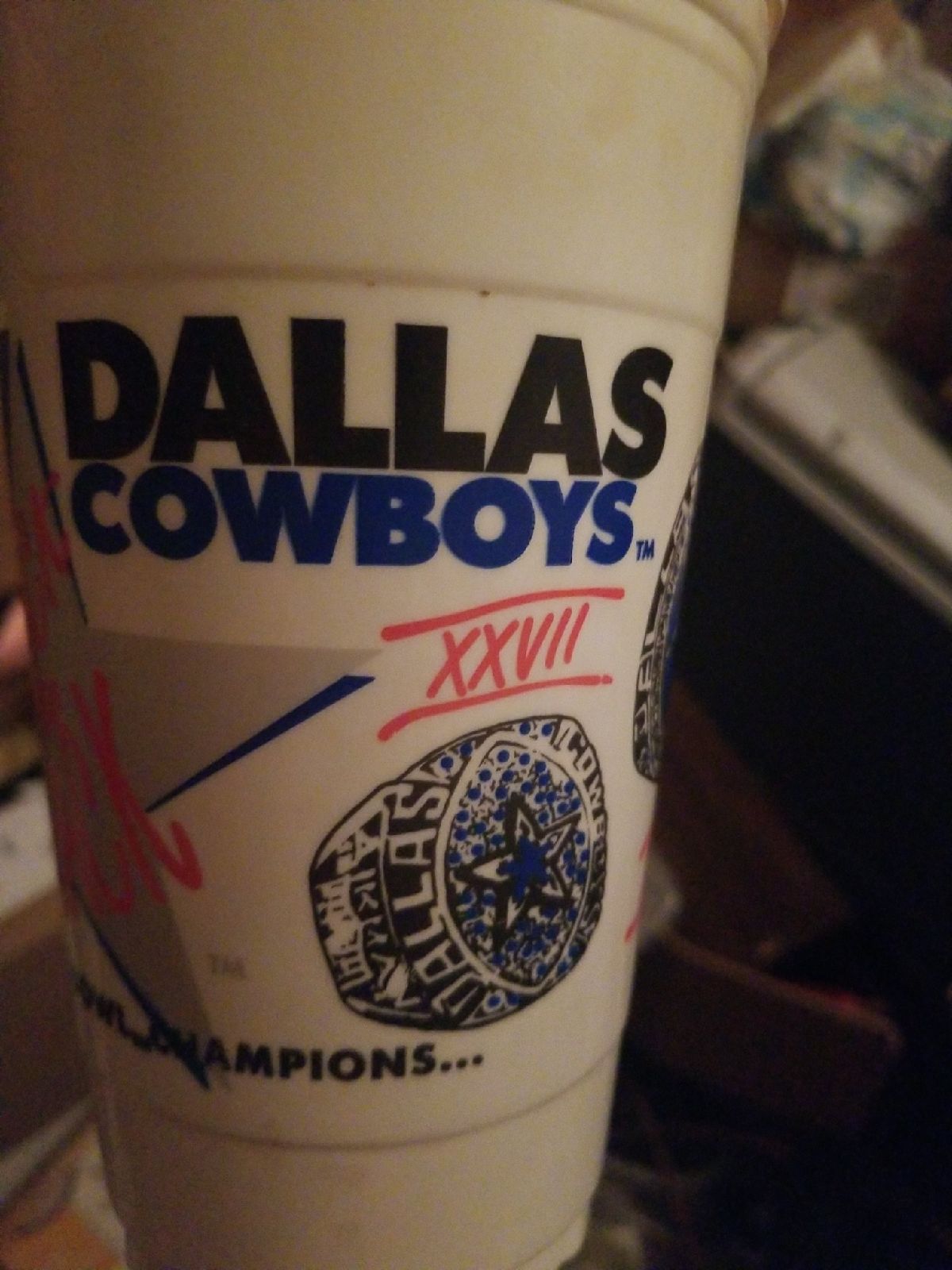 1993 Dallas Cowboys stadium cup