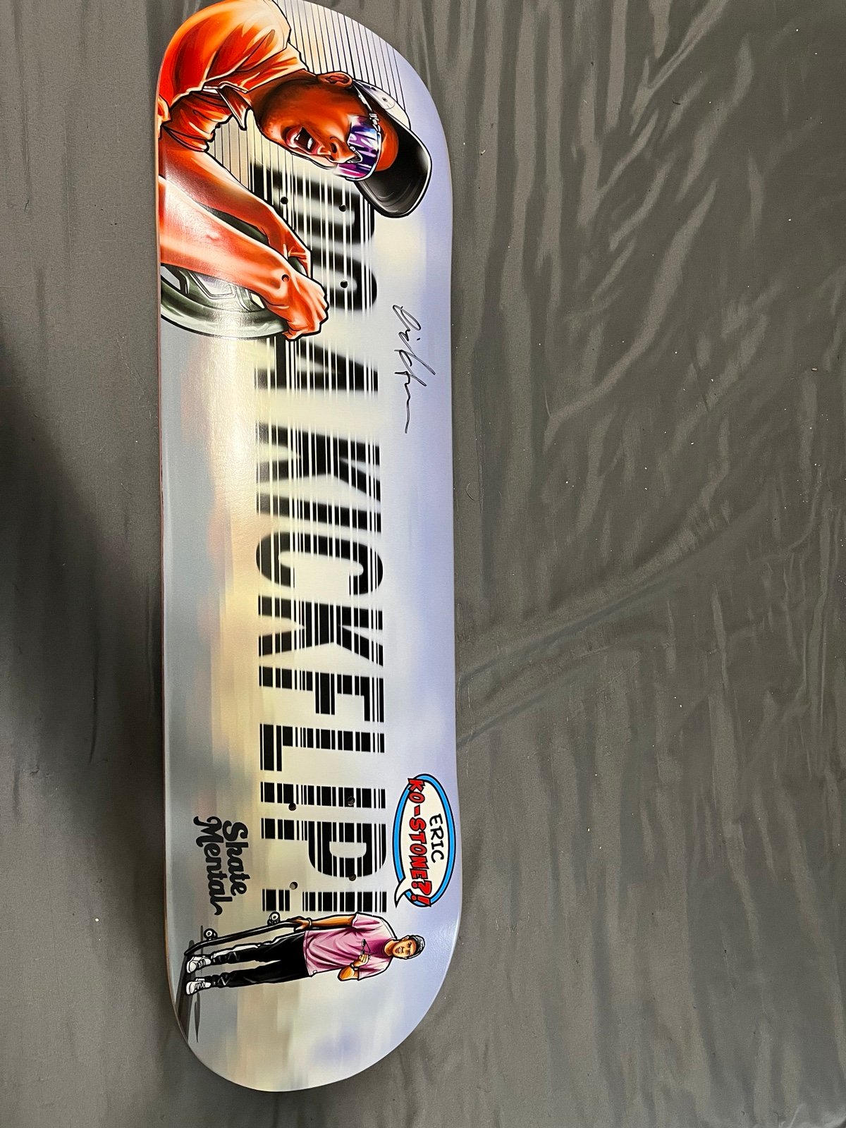 Erik Koston Autographed “Do a Kickflip” Deck.