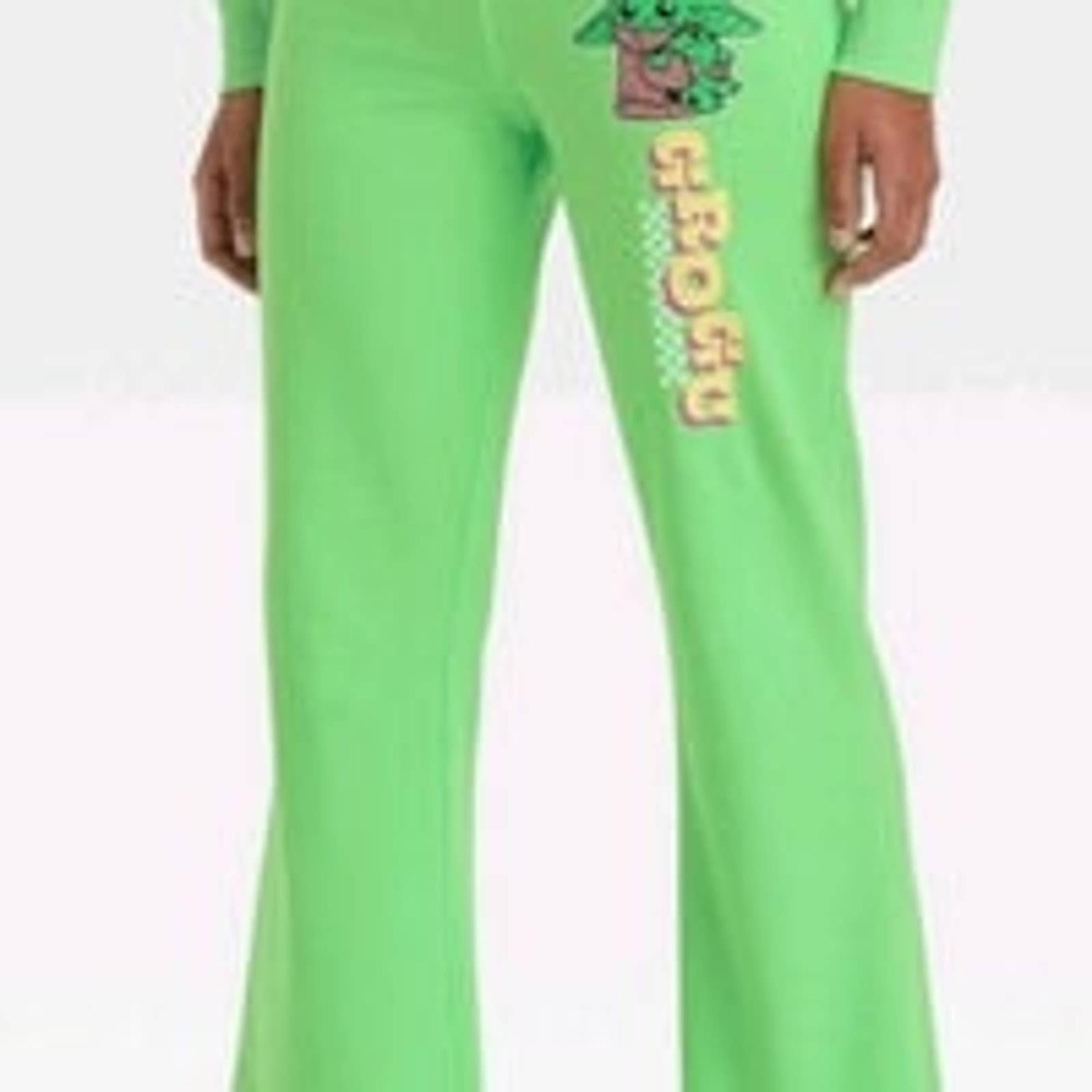 Women's Star Wars Baby Yoda Green Sweatpants Size XS - 23