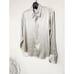Ralph Lauren Cameron Grey Stretch Mulberry Silk Button Down Shirt Size 10