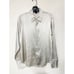 Ralph Lauren Cameron Grey Stretch Mulberry Silk Button Down Shirt Size 10