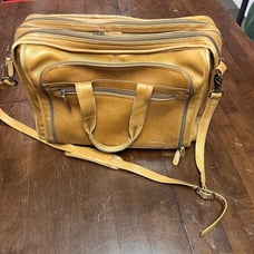 Dilana Dorado Vintage Brown Leather Briefcase Messenger Bag- Distressed