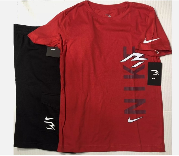 Boys Nike 2 pc Short Set Tee Sports Athletic Bottoms Shirt Top Youth Lg 12 13