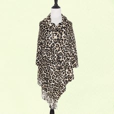 CHICO'S Cowl Neck Poncho One Size Cozy Printed Classic Animal NEW NWT 89