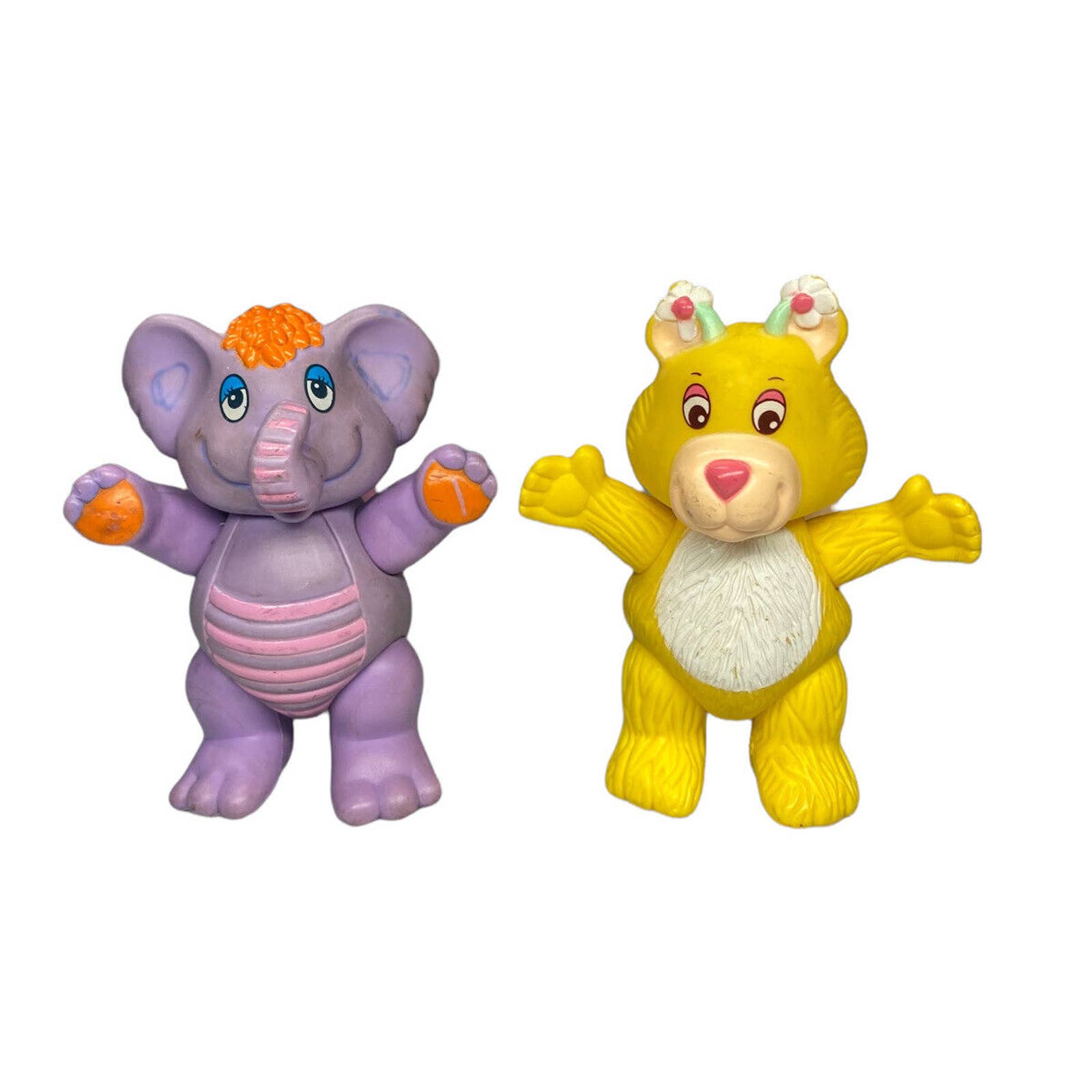 2-Vintage Hasbro 1985 Wuzzle Figures Butter Bear