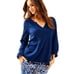 Lilly Pulitzer Linzy True Navy Tassel Long Sleeve Blouse