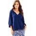 Lilly Pulitzer Linzy True Navy Tassel Long Sleeve Blouse