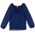 Lilly Pulitzer Linzy True Navy Tassel Long Sleeve Blouse