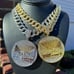 Men XL Last Supper Iced Pendant Cuban Necklace Chain Gold Plated CZ Jewelry Out