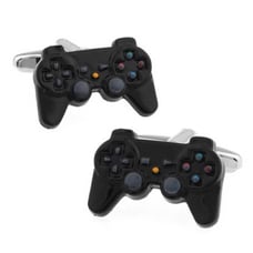 Black PlayStation Game Controller Cufflinks