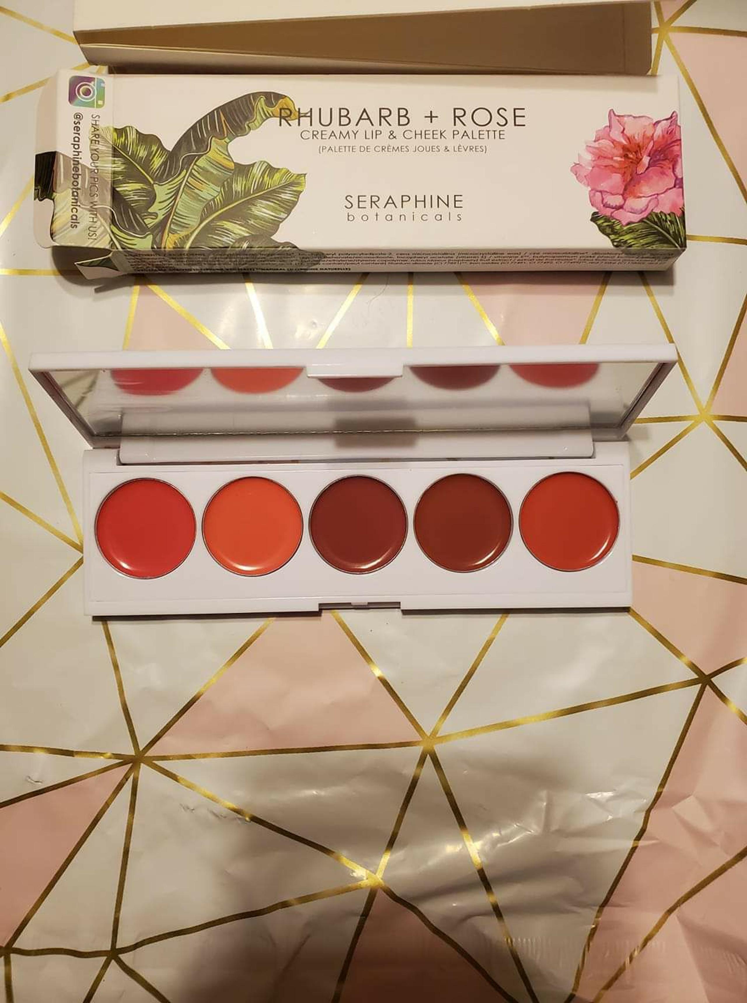 Rhubarb+Rose Creamy Lip & Cheek Palette