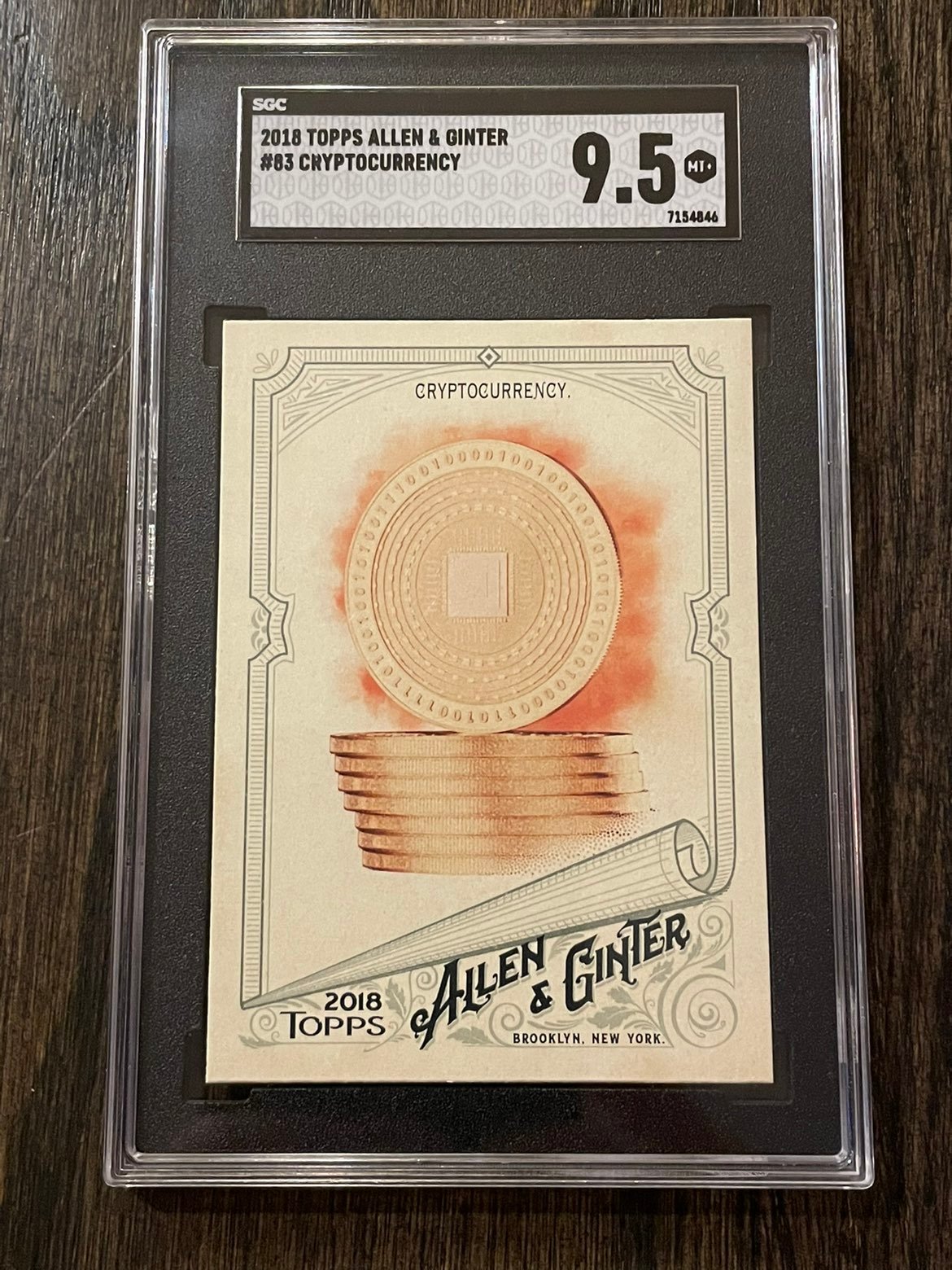 2018 topps allen & ginter cryptocurrency rookie card