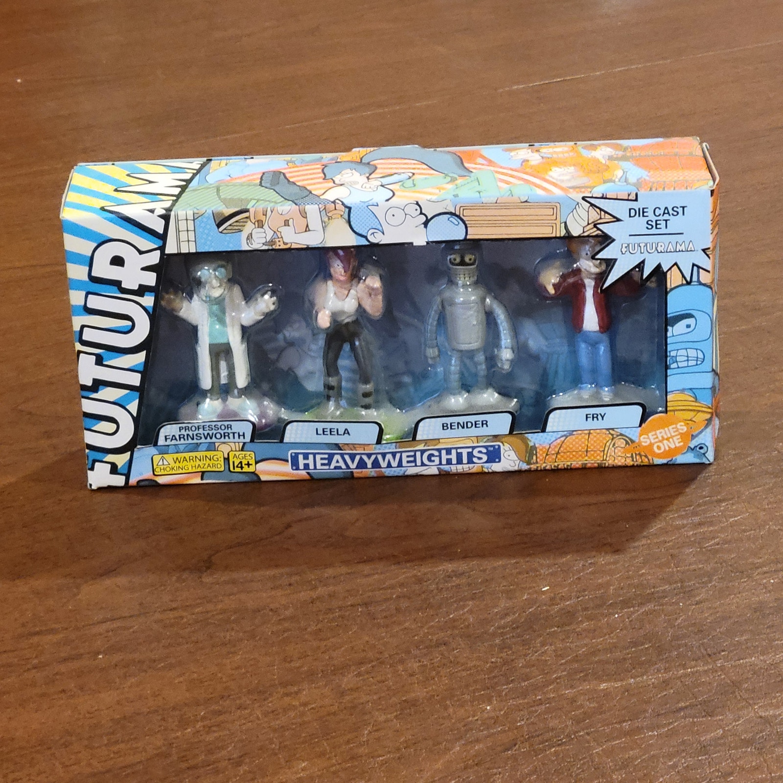 Futurama Series 1 Heavyweights Die Cast 4 x Figure Box Set, Leela Fry Bender New