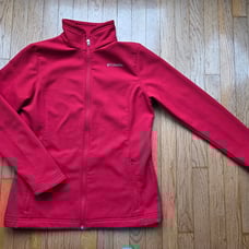 Women's Columbia Kruser Ridge Softshell Jacket Size Large Red Hibicus