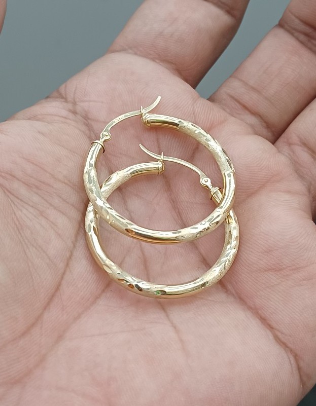 14kt real Gold Hoop earring for women