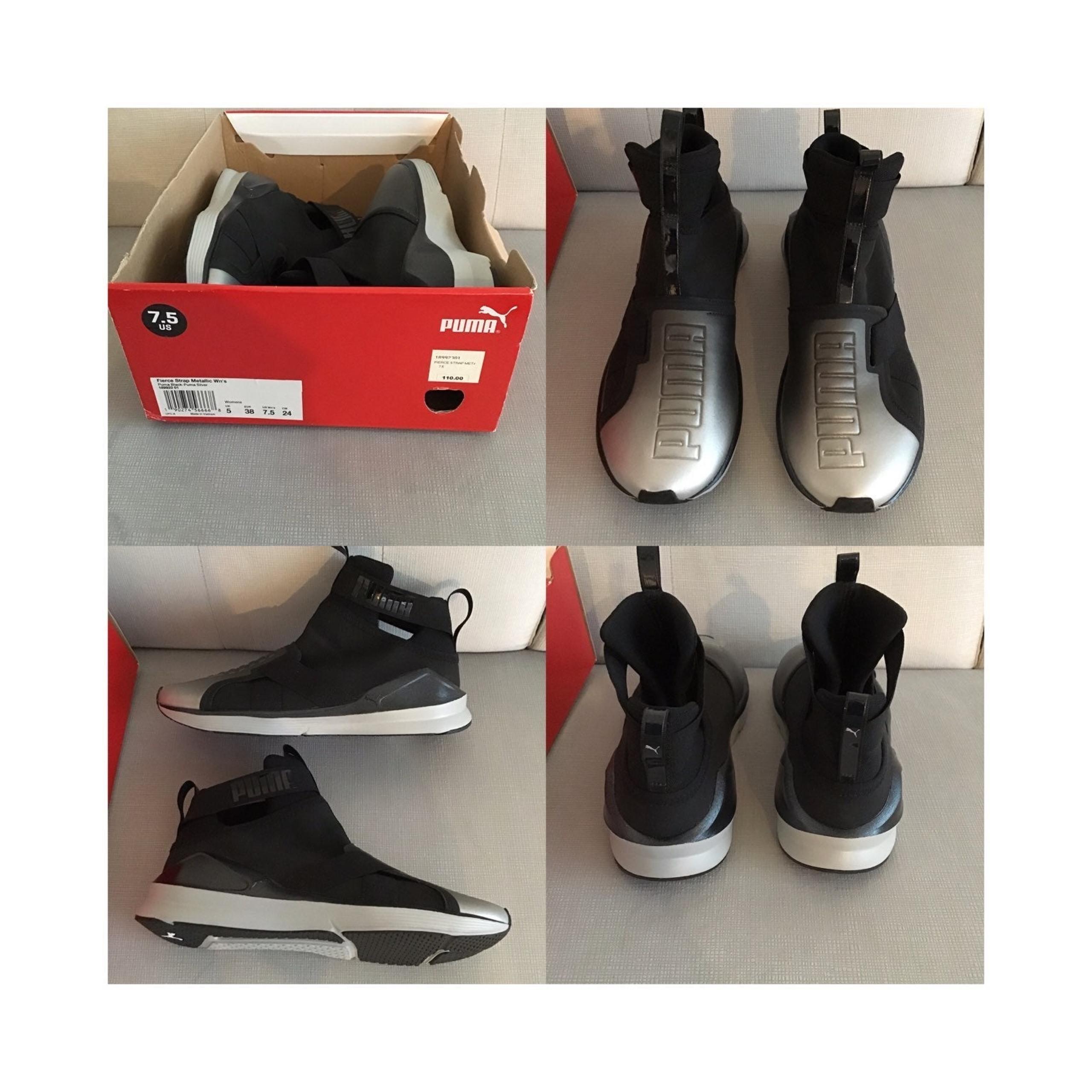 Puma Fierce Strap Metallic Black Shoes