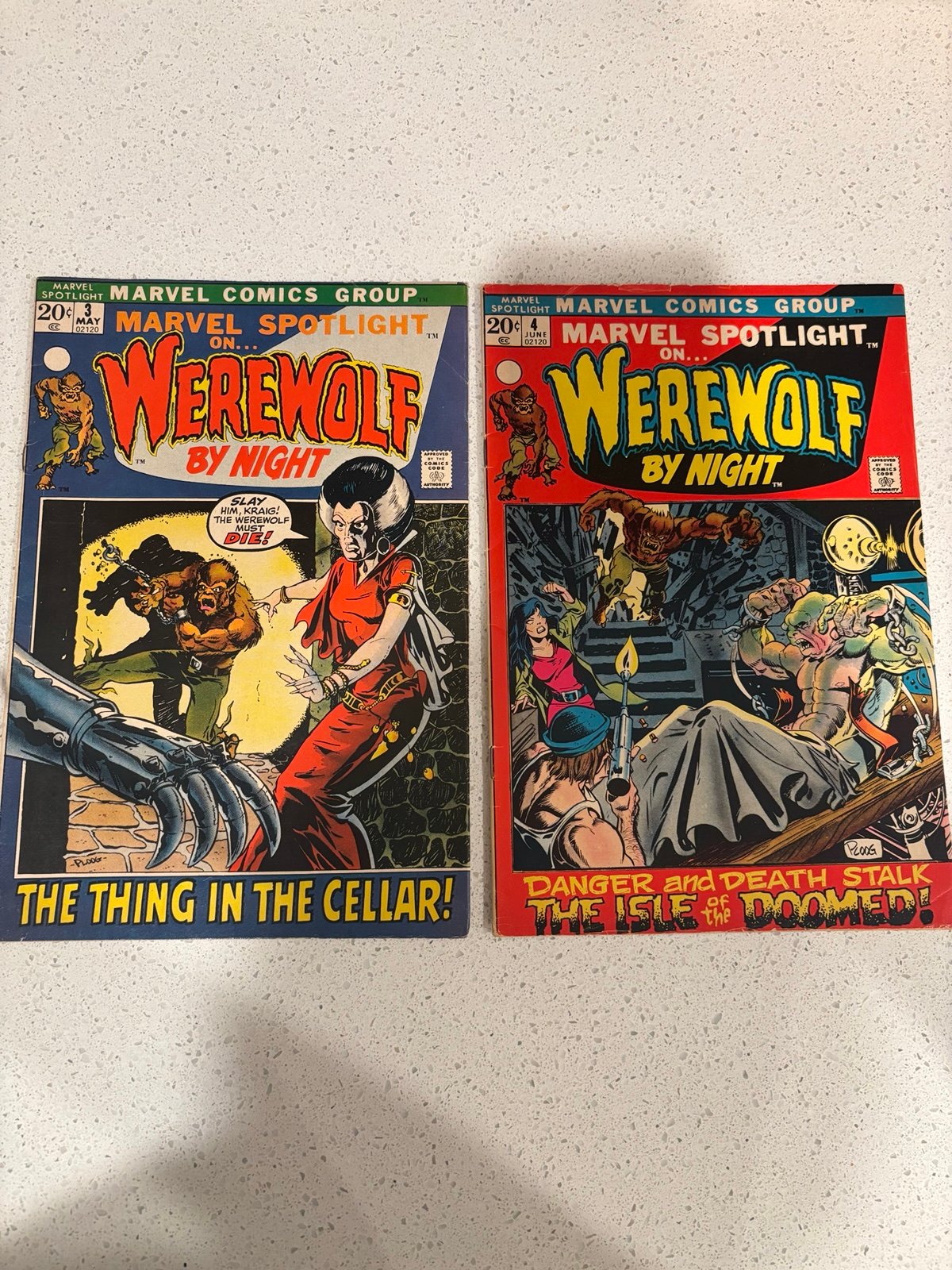 Marvel spotlight on Werewolf by night #3 and #4
