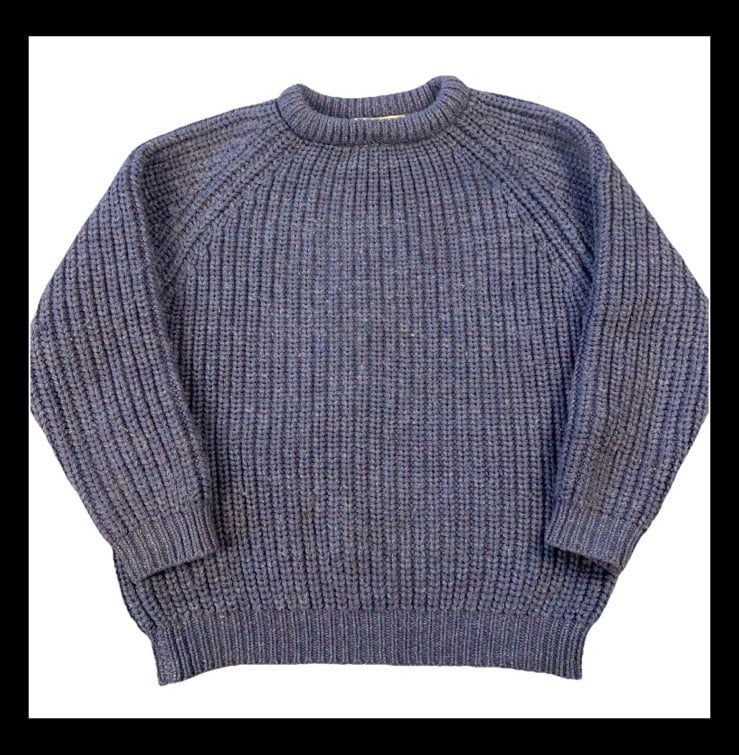 The Cornish Woollen Sweater Adult medium Pure Lambswool Fisherman Chunky Knit