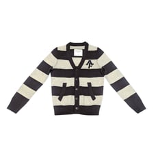 Abercrombie and Fitch New York Wool Cashmere Striped Cardigan Sweater Preppy Top