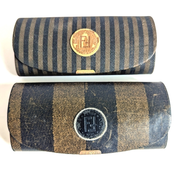 FENDI Vintage Sunglass Eyeglass Cases 2 Lot Bundle Authentic