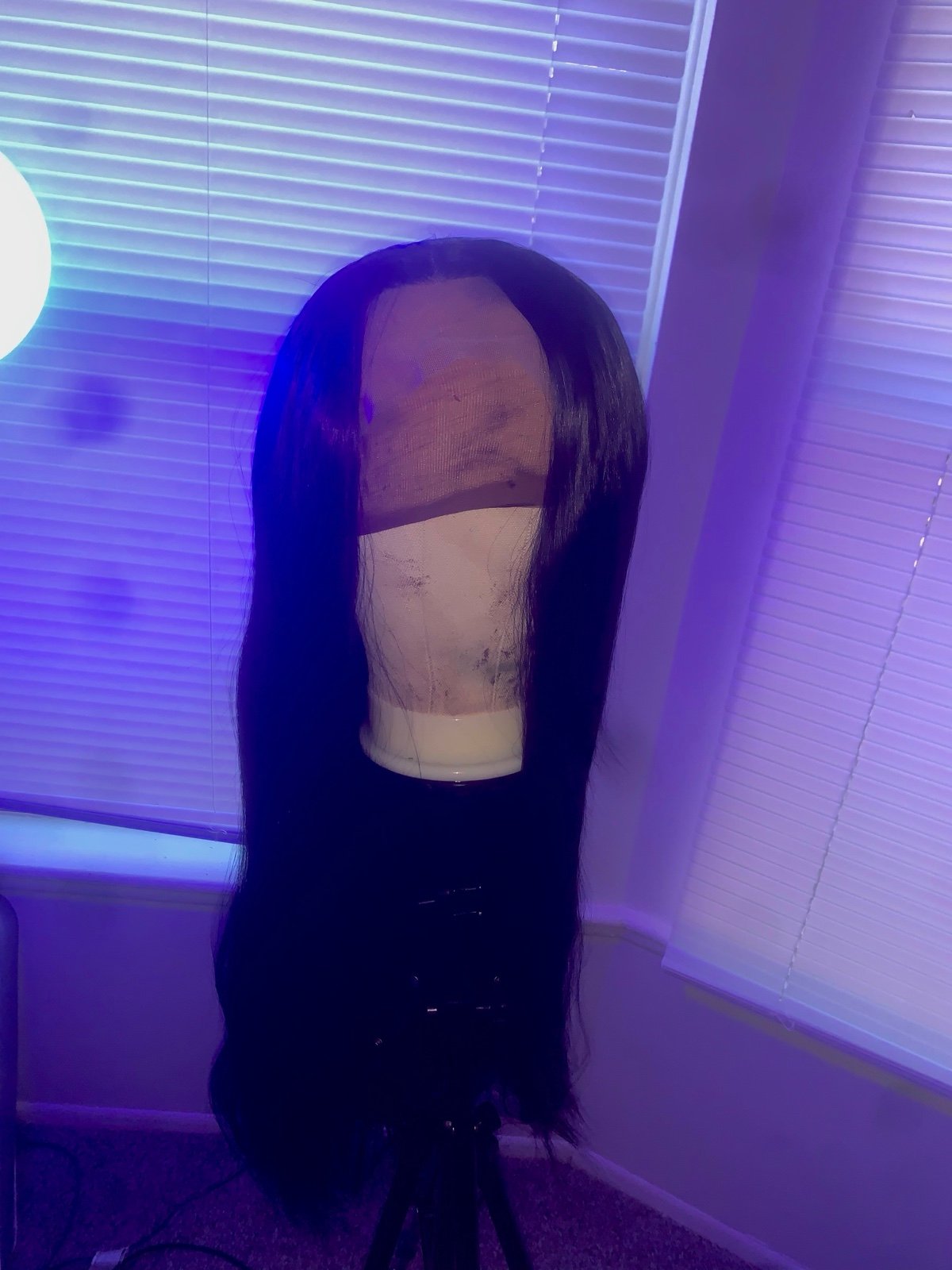 synthetic black wig