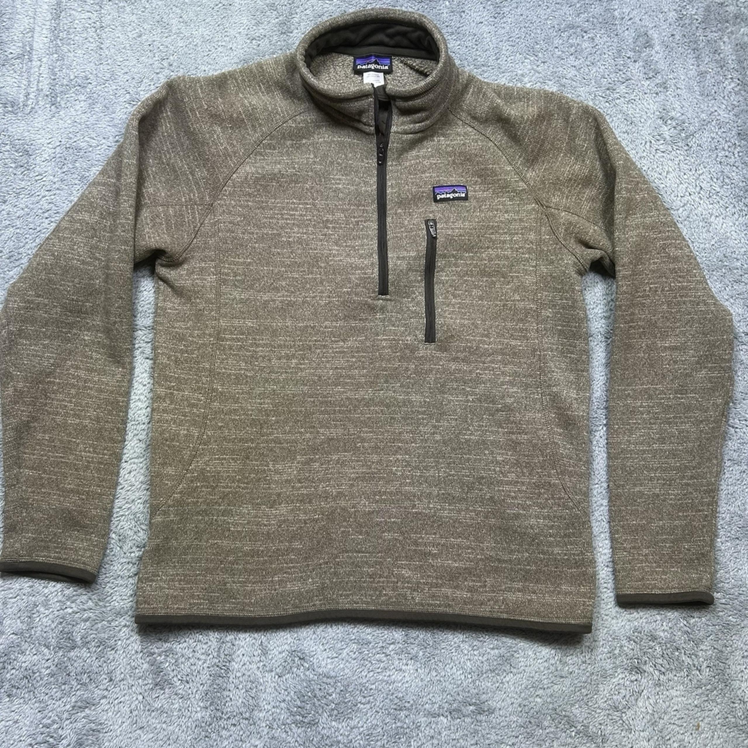 Patagonia Better Sweater 1/4 Zip Mens M Brown Fleece Lined Full Zip Chest Pocket
