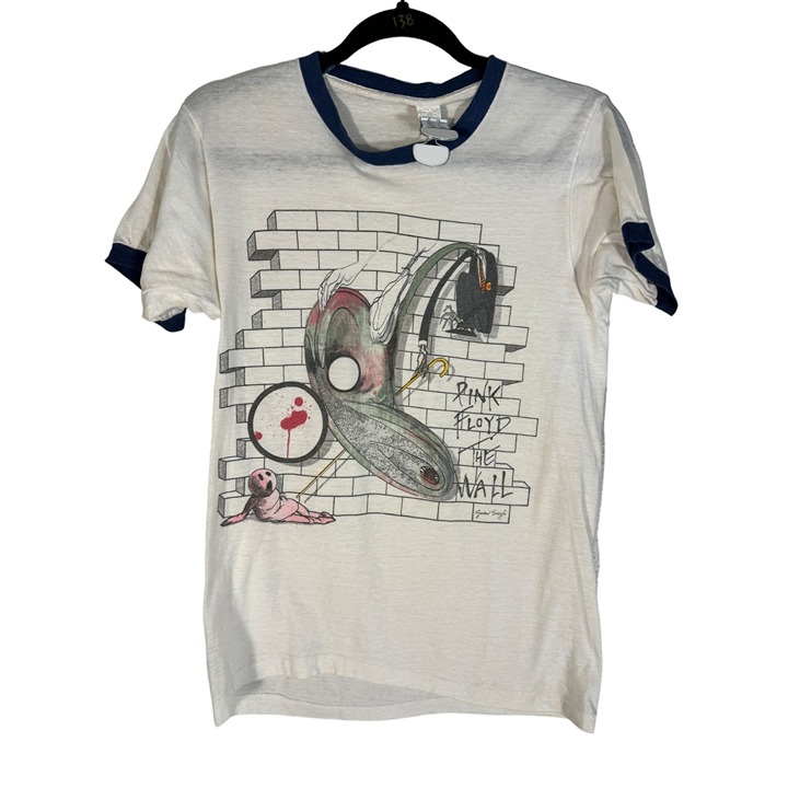 Vintage Pink Floyd Shirt Pink Floyd The Wall 1980s Ringer