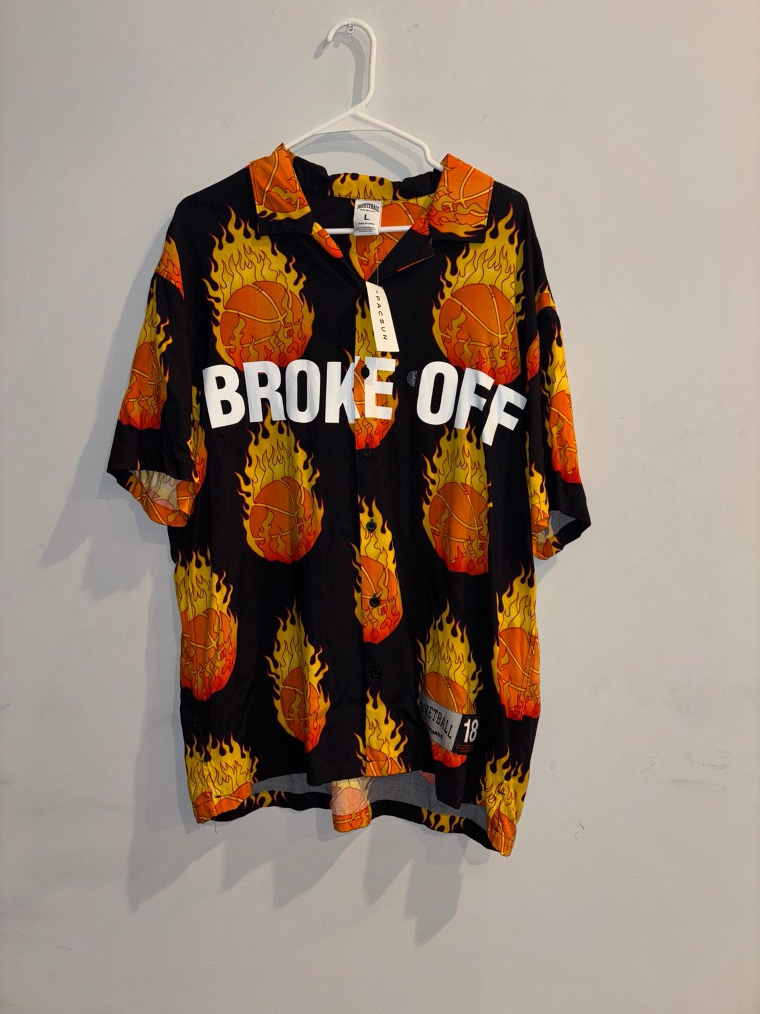 Heron Preston Basketball “Broke Off” Button-Up Shirt (NWT)