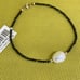 Pearl Solid 14K Gold Natural Black Spinel Bracelet Luxury Stunning Chic Trendy