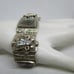 ABALONE MEXICAN SILVER Panel Bracelet Abalone Masks Rectangles Marked Mexico