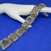 ABALONE MEXICAN SILVER Panel Bracelet Abalone Masks Rectangles Marked Mexico