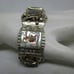 ABALONE MEXICAN SILVER Panel Bracelet Abalone Masks Rectangles Marked Mexico