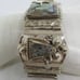 ABALONE MEXICAN SILVER Panel Bracelet Abalone Masks Rectangles Marked Mexico