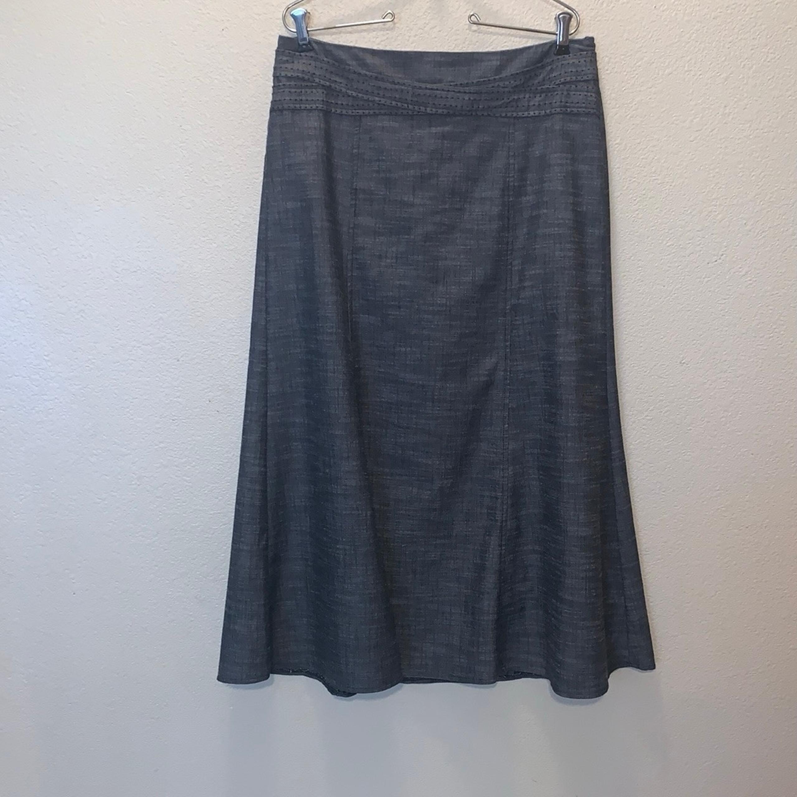 Christopher & Banks NYCC women's 10 skirt Blue A-Line Maxi