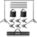 Photo Studio Backdrop Support System, 10ft/3m Wide 7ft/2.1m High Adjustable Back