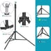 Photo Studio Backdrop Support System, 10ft/3m Wide 7ft/2.1m High Adjustable Back