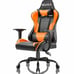 Chair PU Leather Adjustable Seat Height Orange