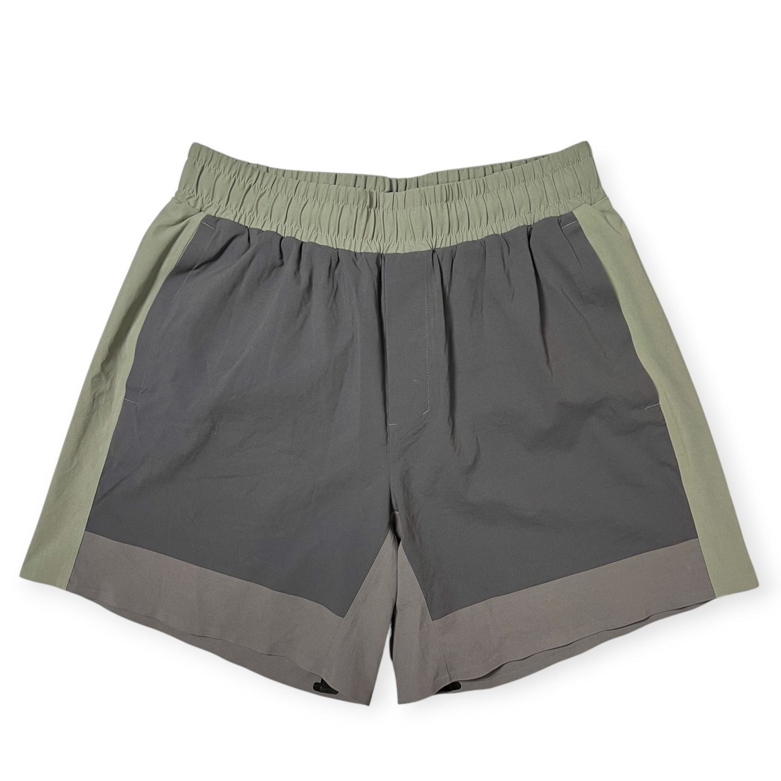 Lululemon x Robert Geller Swim Trunks Liner SIZE S Gray Green Zip Pocket