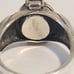 Estate vintage 925 sterling silver malachite poison/pillbox ring signed sz 6.5