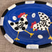 Hand painted Berryware USA Berry Silverman Oval Blue Chicken Egg Farm Plate