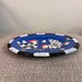 Hand painted Berryware USA Berry Silverman Oval Blue Chicken Egg Farm Plate