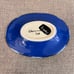 Hand painted Berryware USA Berry Silverman Oval Blue Chicken Egg Farm Plate