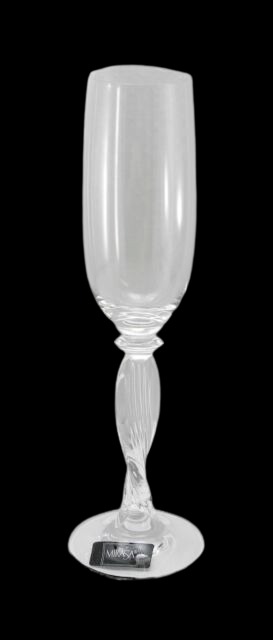 4 Mikasa Alessandra Twisted Stem Fluted Champagne Glasses NEW IN THE BOX