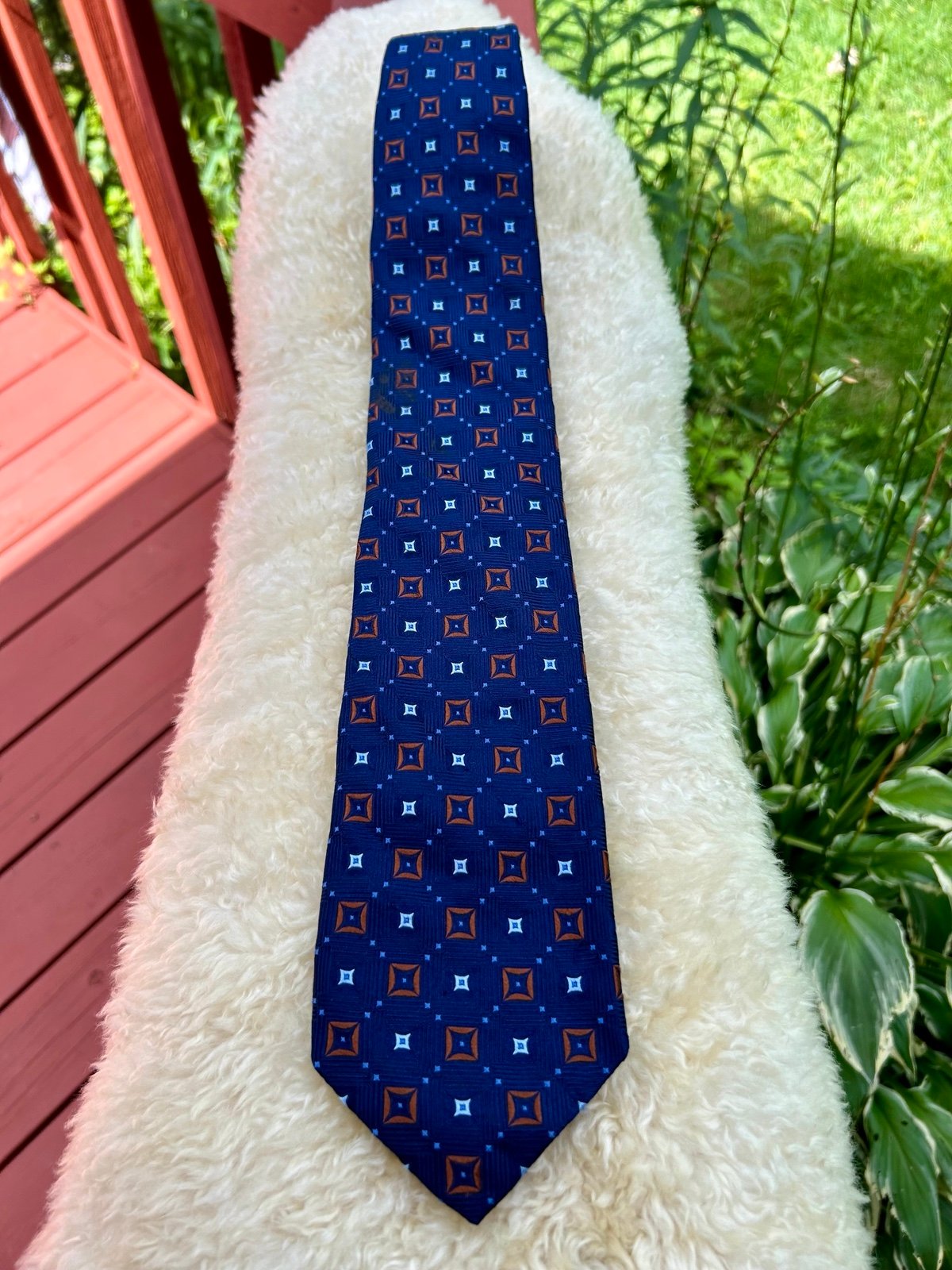 Robert Talbott best of class textured silk repp navy tie