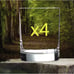 Axolotl Stemless Wine Glasses x4 Premium 15 Oz Personalize Animal Pet Gift NEW