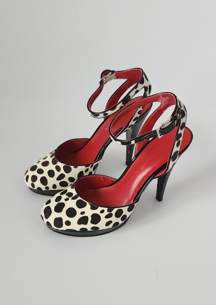Bandolino Animal Print Heels Ankle Strap